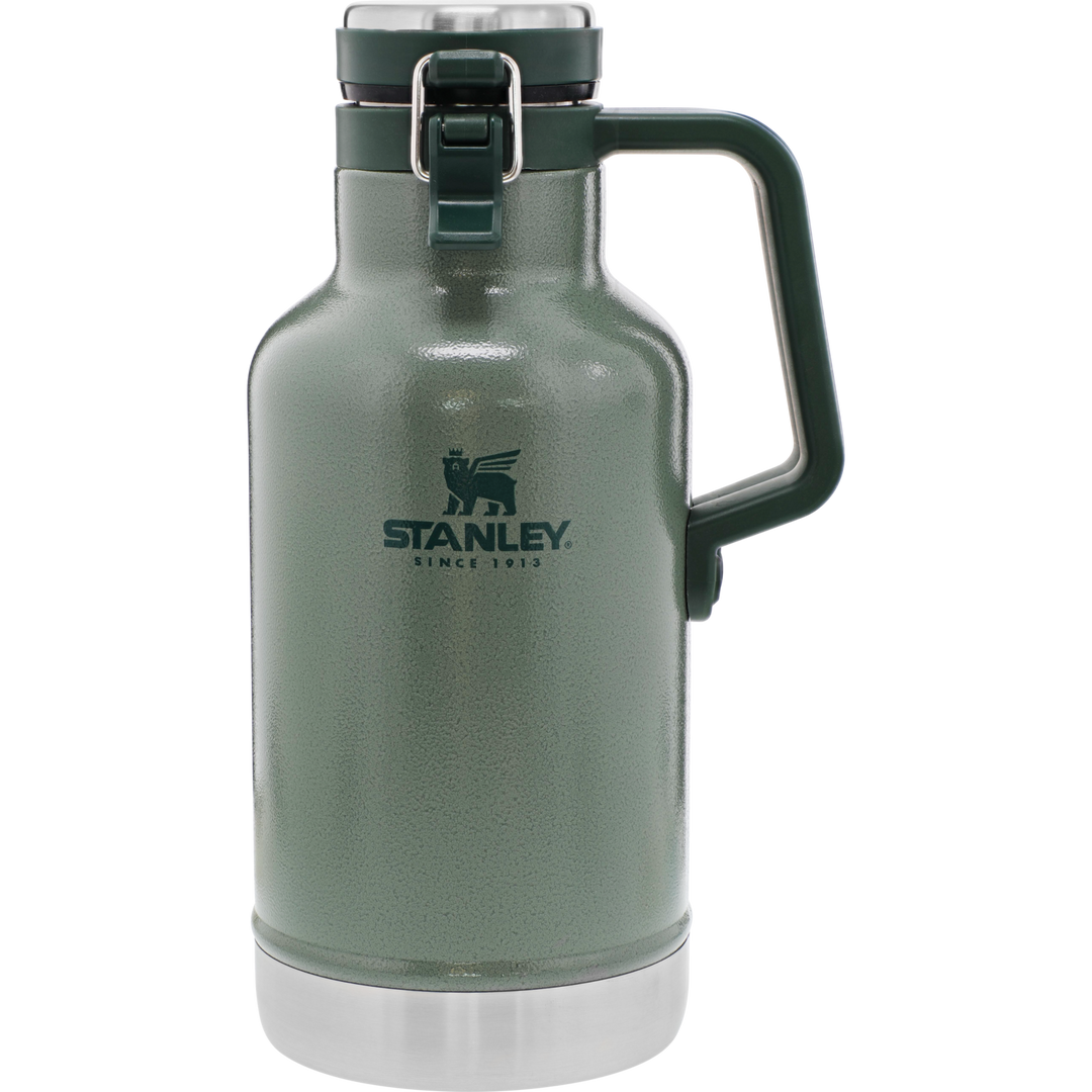 Stanley Beer Bottle, Classic Easy-Pour Growler 64oz /1.9L Hammertone Green