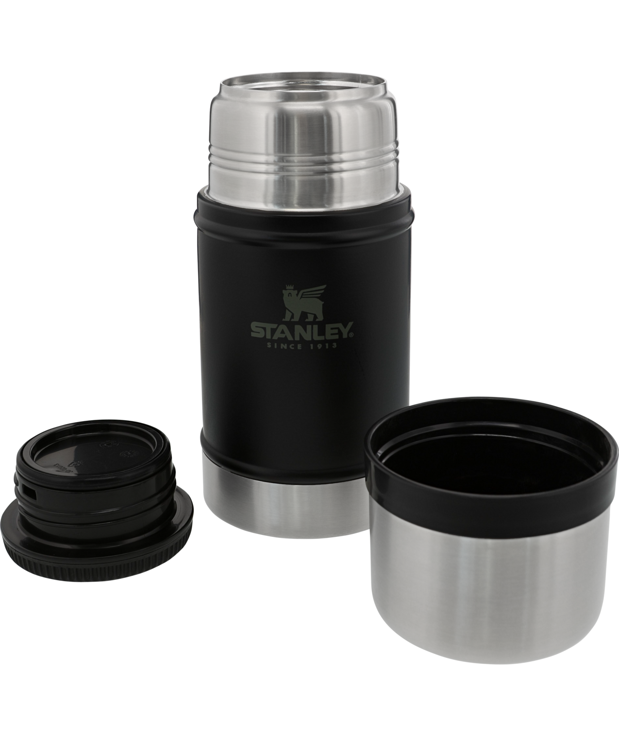 Stanley 10oz./0.3 Liter Insulated Travel Food Jar Black Thermos 
