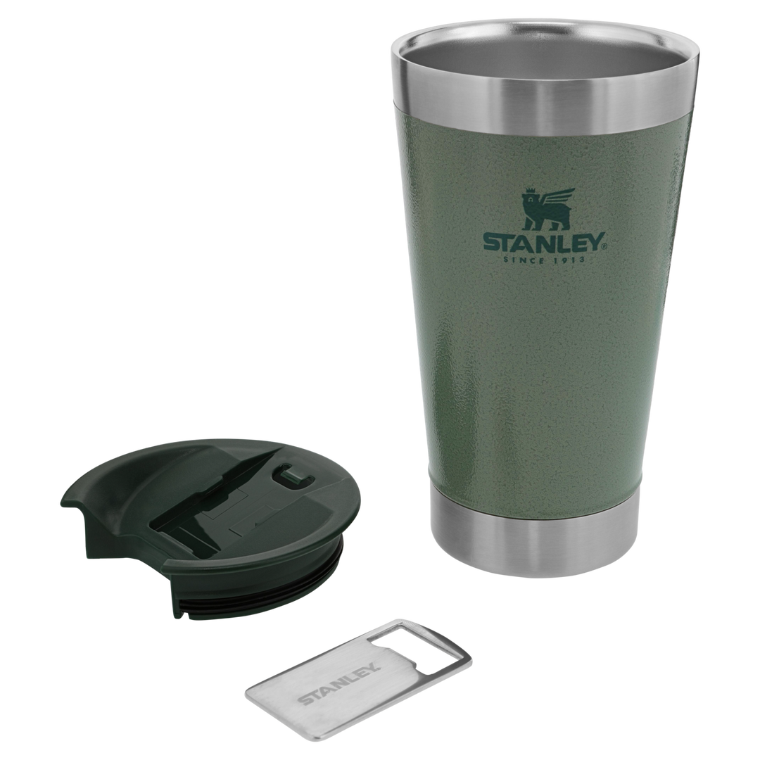 STANLEY Classic Stay Chill Stainless Steel Vacuum Insulated Beer Glass with  Built in Bottle Opener, Double Wall Heavy Duty Metal, Dishwasher Safe :  : Home & Kitchen