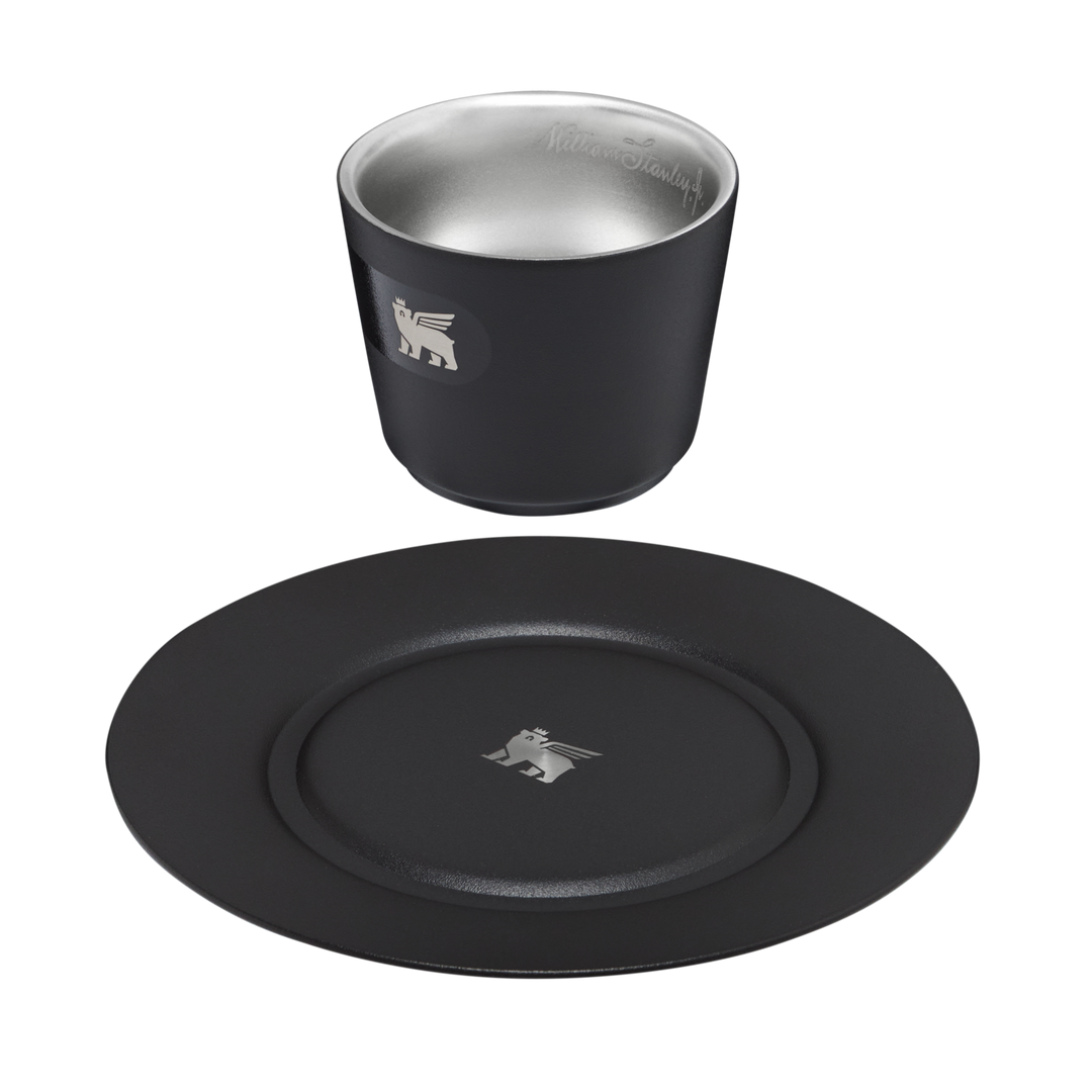 6.4 oz Espresso Cups Demitasse Clear Glass Espresso Drinkware Demitasse  Cups Espresso Cups with Saucers Set