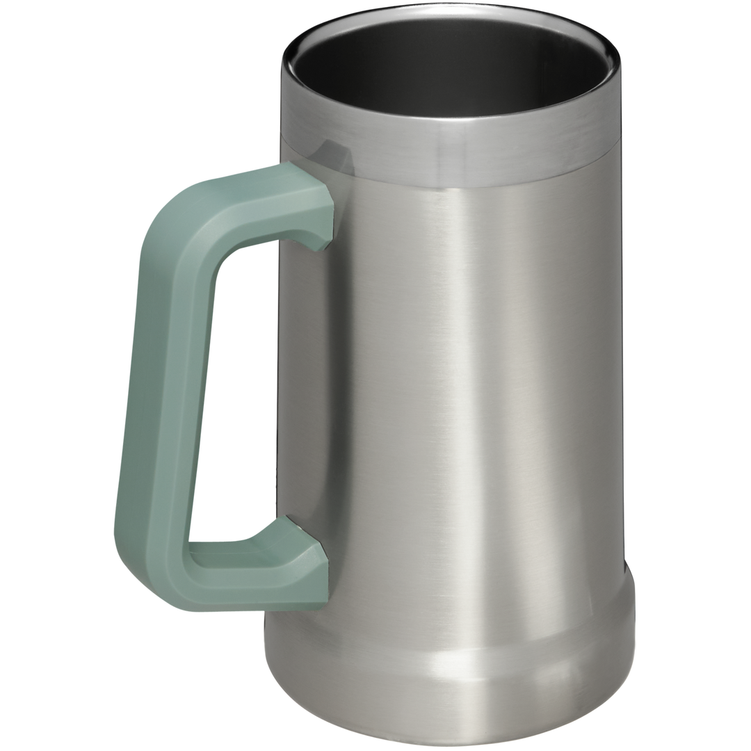 Stanley 24 oz Insulated Stainless Steel Metal Beer Stein Mug Black Handled  Cup