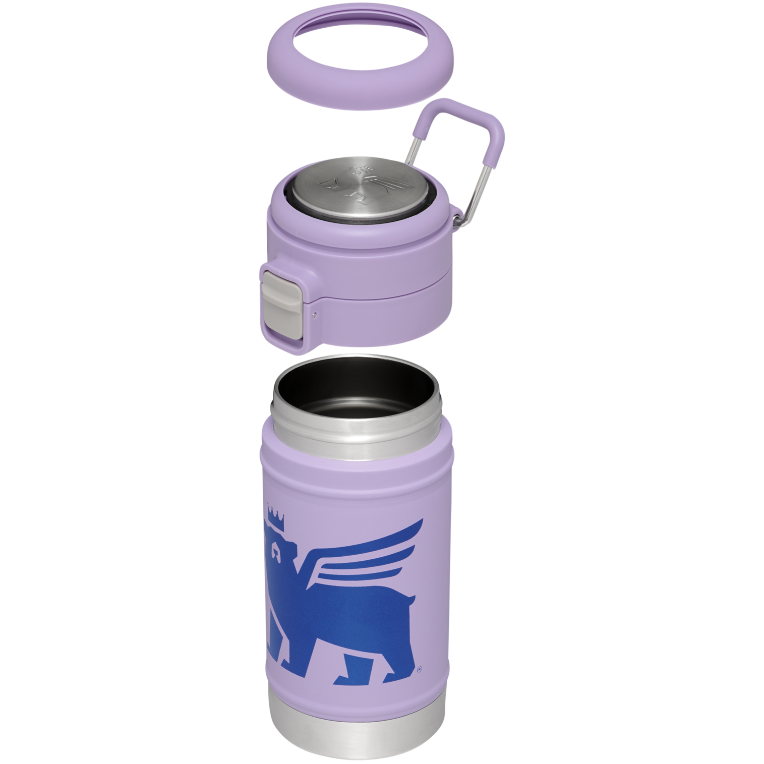 Stanley Wild Imagination Flowsteady Bear Cub Bottle 12oz Lavender Cub