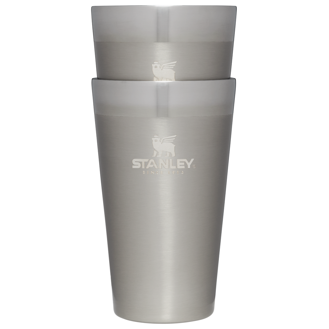 Stainless Steel Tumblers 16 oz - Set of 6 Stackable Tumbler Cups