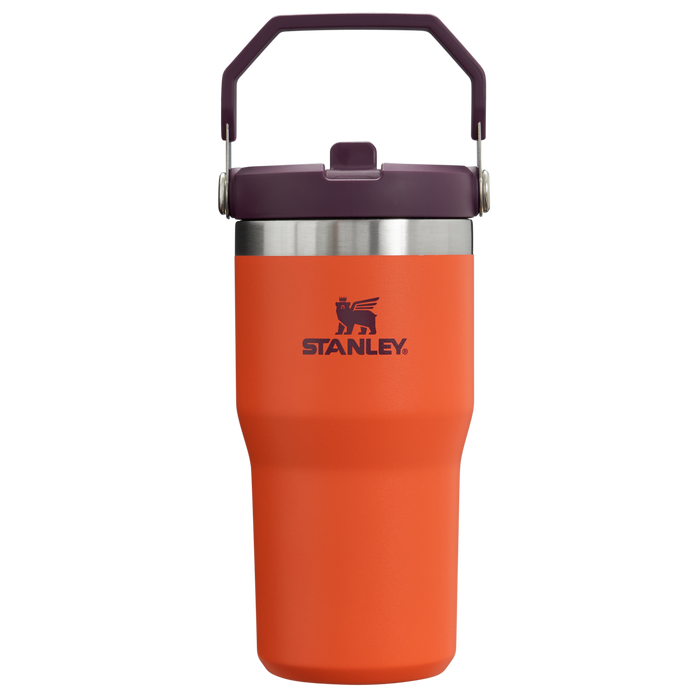 Stanley The IceFlow FlipStraw Tumbler Water Bottle 20 OZ In Tigerlily Orange