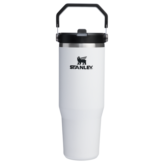 Stanley 30 OZ Ice Flow Flip Straw Insulated Tumbler In Frost White