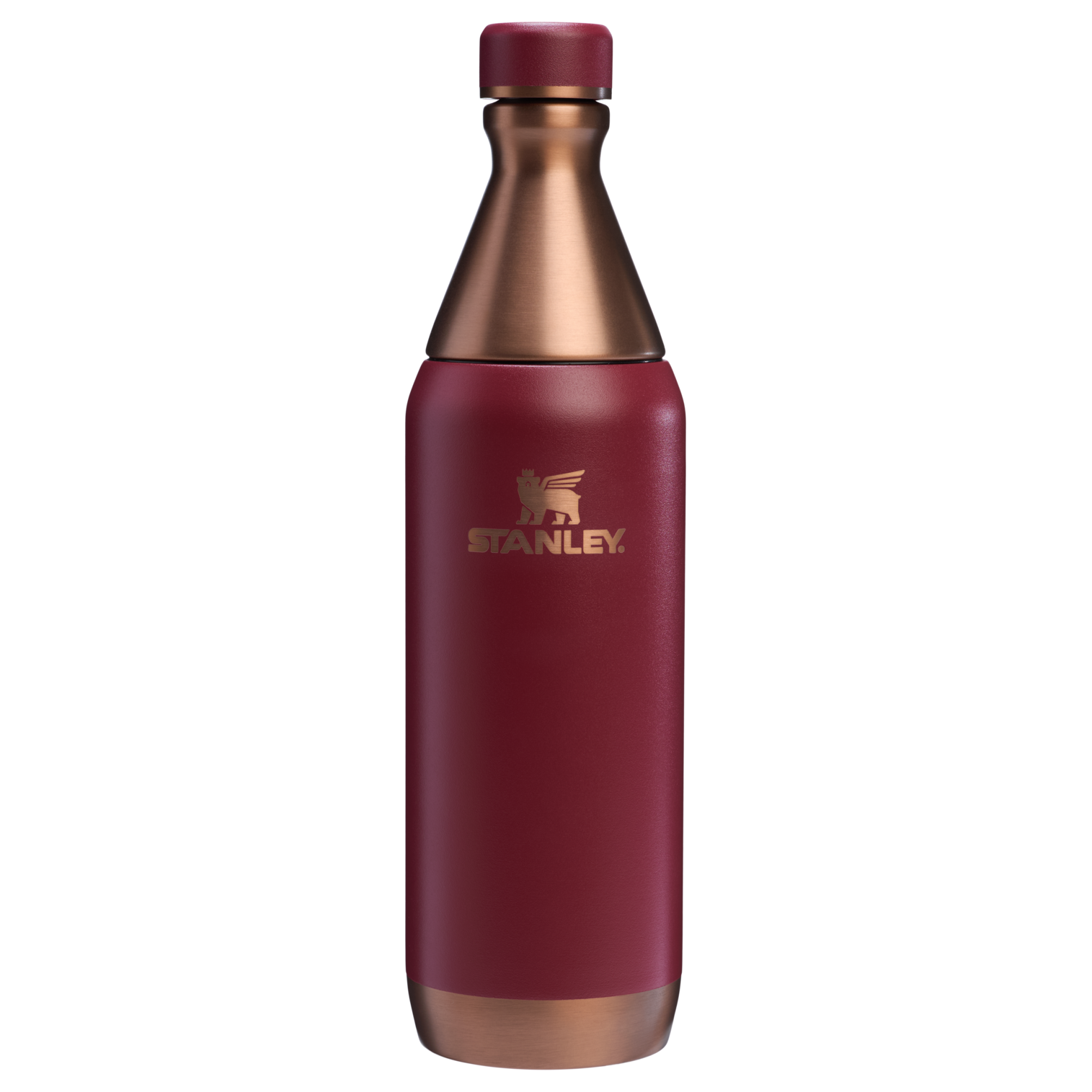 Stanley All Day Slim Water Bottle 20 OZ In Gilded Pomegranate Red