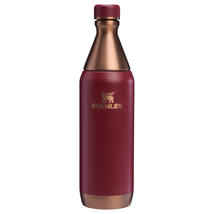 Stanley All Day Slim Water Bottle 20 OZ In Gilded Pomegranate Red