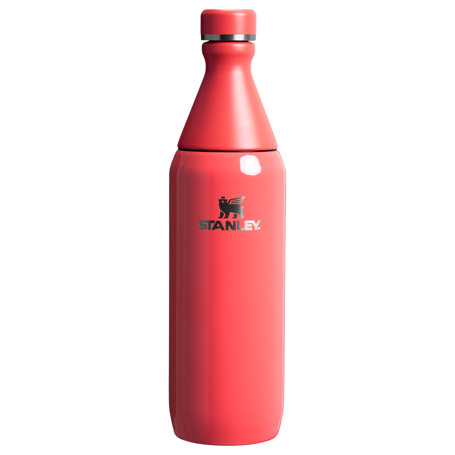 Stanley All Day Slim Water Bottle 20 OZ In Hot Coral Gloss