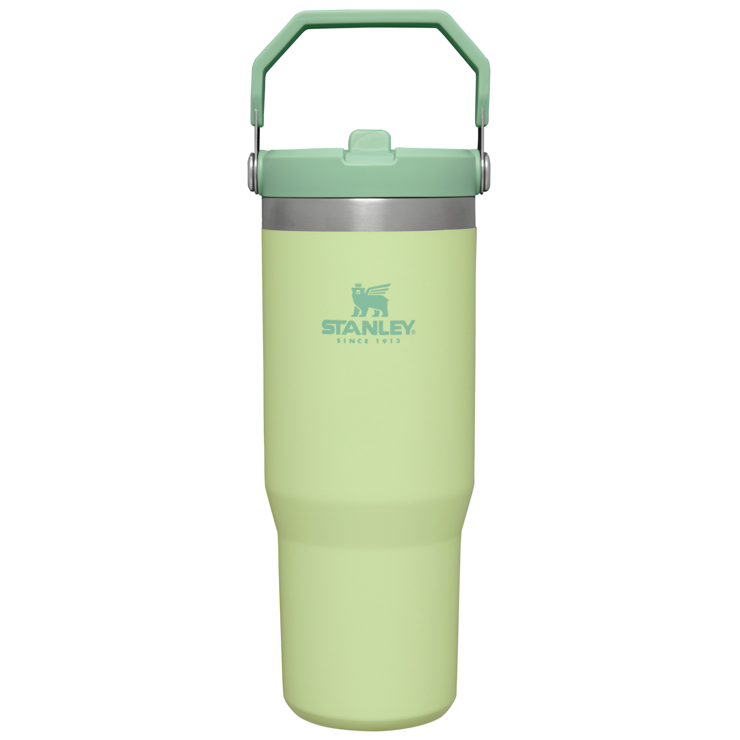 Stanley 30 oz IceFlow Flip Straw Water Bottle In Citron Green