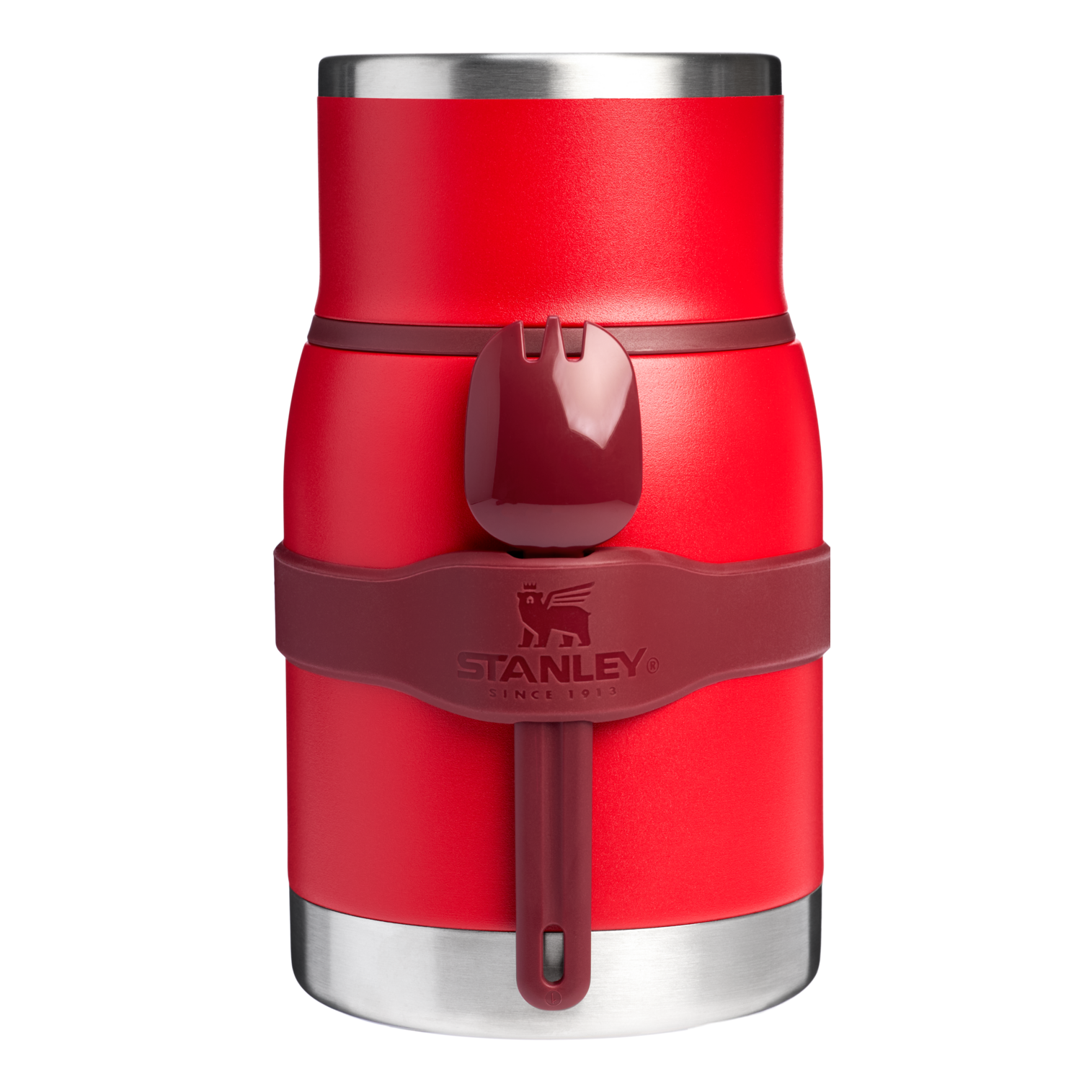 Stanley Adventure To-Go Insulated Food Jar With Spork 24 OZ In Chili Red