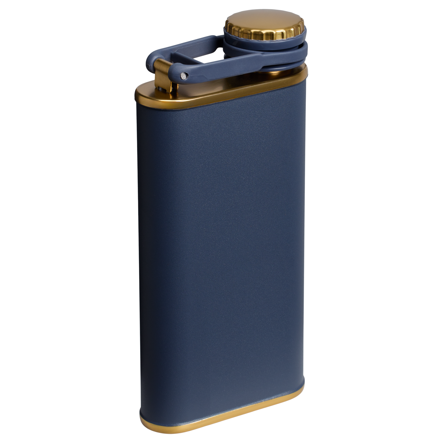 Stanley Easy Fill Wide Mouth Hip Flask 8 Oz In Twilight Gold Navy