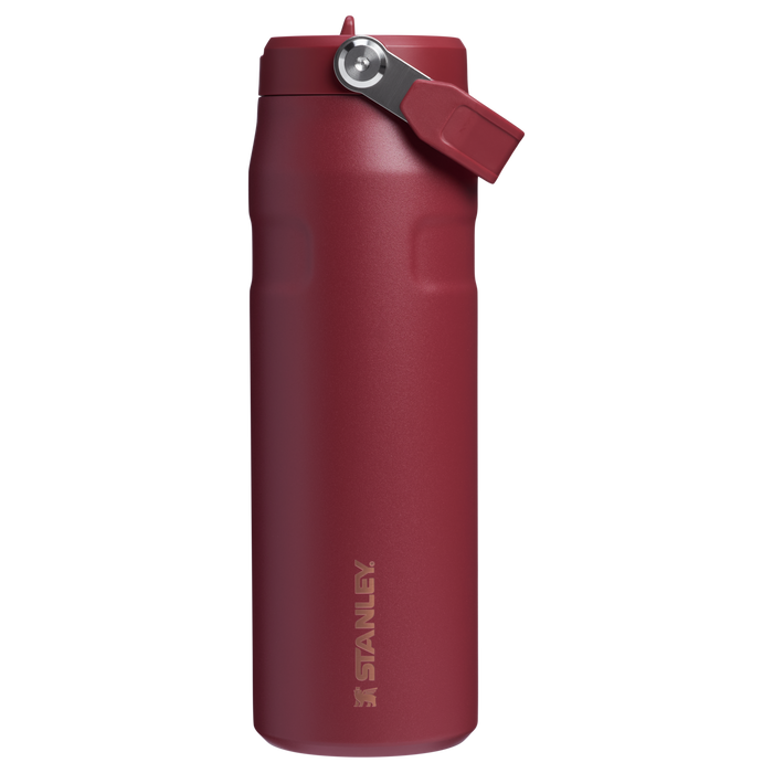 The Stanley IceFlow Aerolight Bottle With Flip Straw 24OZ In Gilded Pomegranate Red