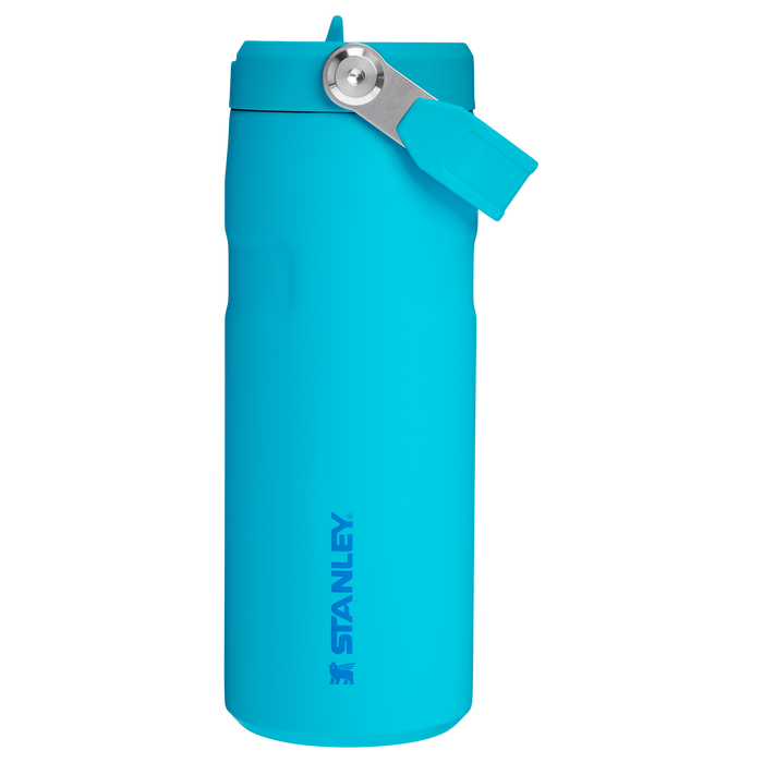 Stanley 16 Oz IceFlow Aerolight Water Bottle Flip Straw In Splash Blue