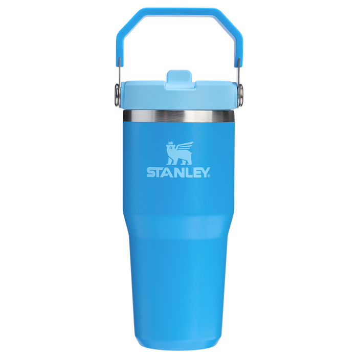 Stanley 14 OZ Ice Flow Flip Straw Insulated Tumbler In Azure Blue