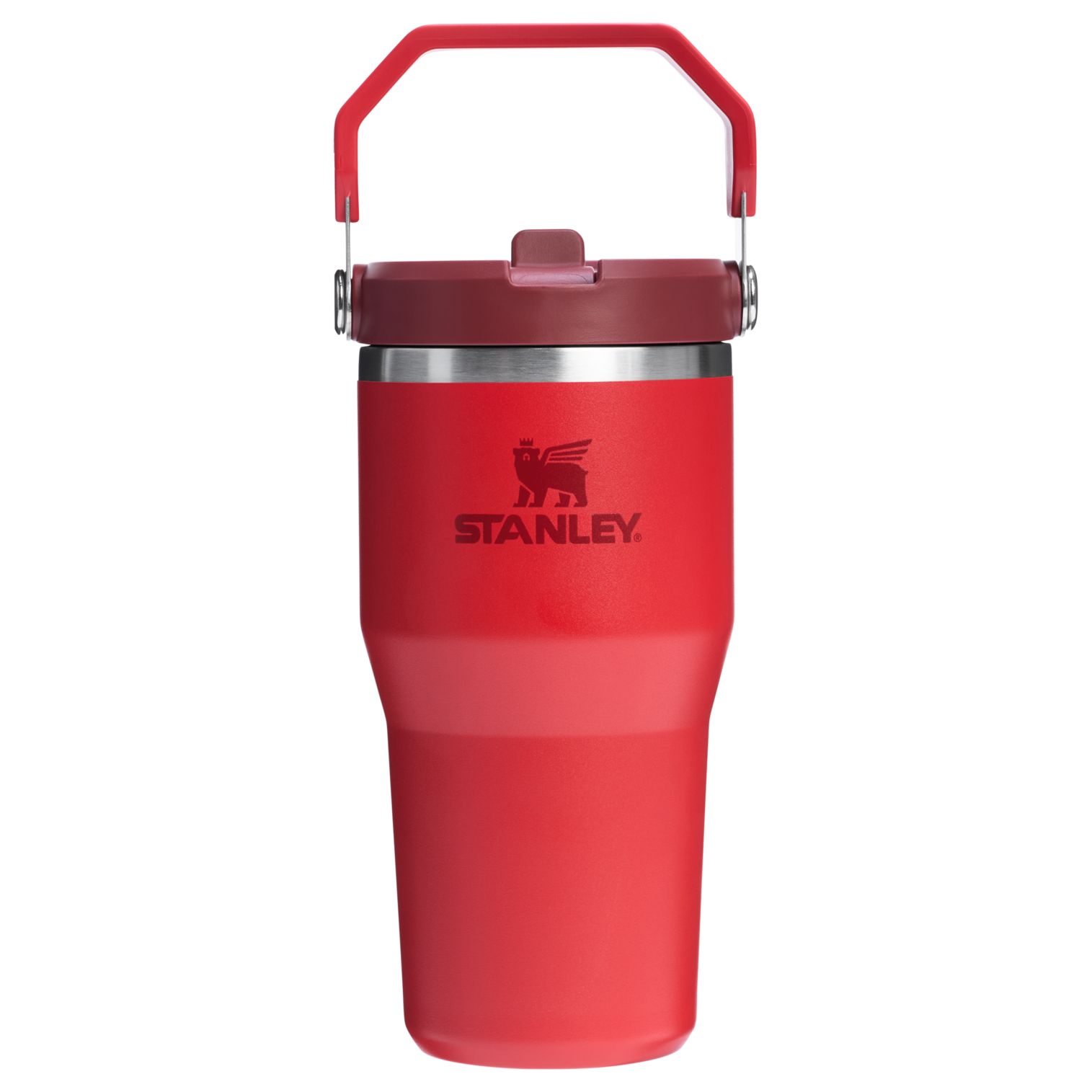 Stanley 20 OZ IceFlow Flip Straw Insulated Tumbler In Chili Red