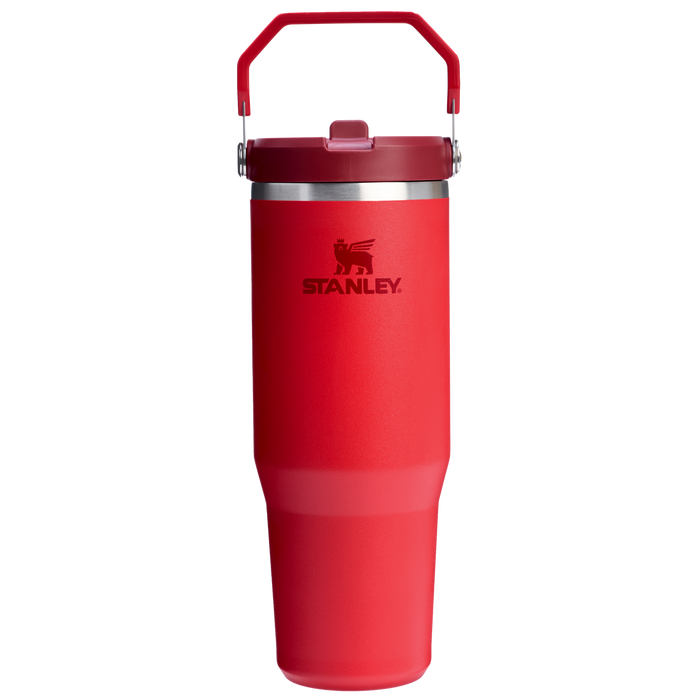 Stanley 30 OZ Ice Flow Flip Straw Insulated Tumbler In Chili Red