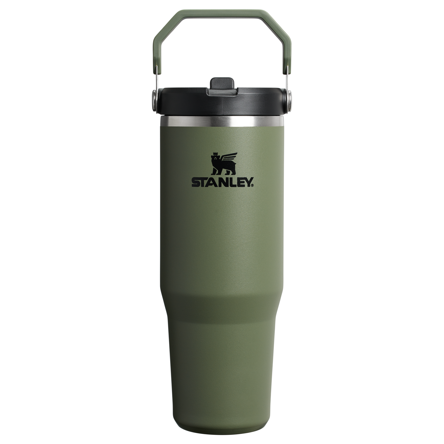 Stanley 30 OZ Ice Flow Flip Straw Insulated Tumbler In Dried Pine Green