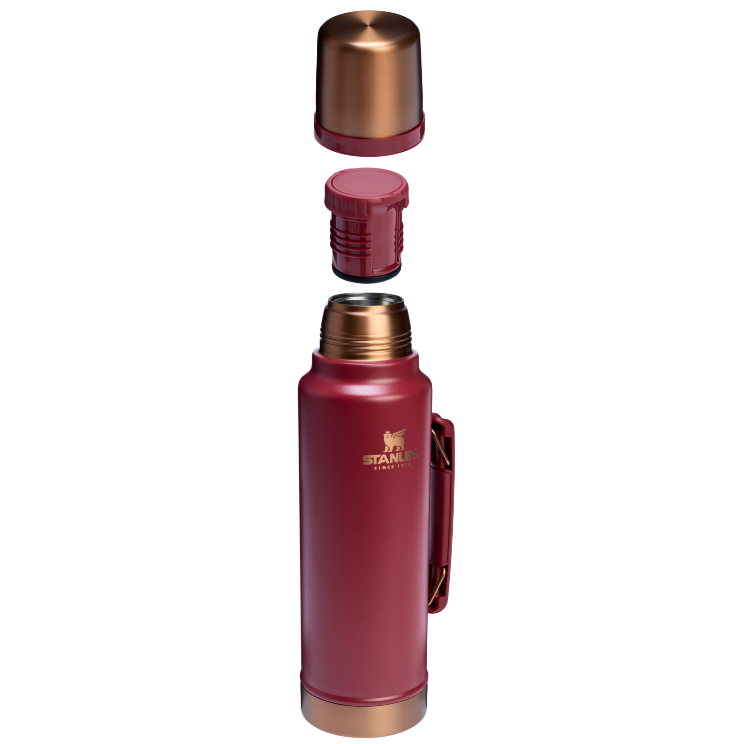 The Stanley Legendary Classic Vacuum Bottle 1.5QT in Gilded Pomegranate Red