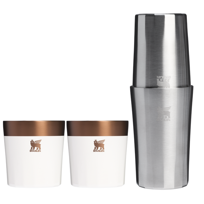 The Stanley Lifted Spirits Prismatic Craft Cocktail Set In Gilded Marshmallow White