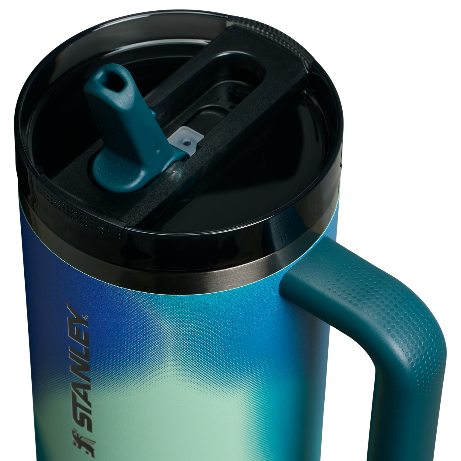 Stanley Quencher FlipStraw Pro Tour Tumbler 40OZ Cup In Coastal Teal Motion