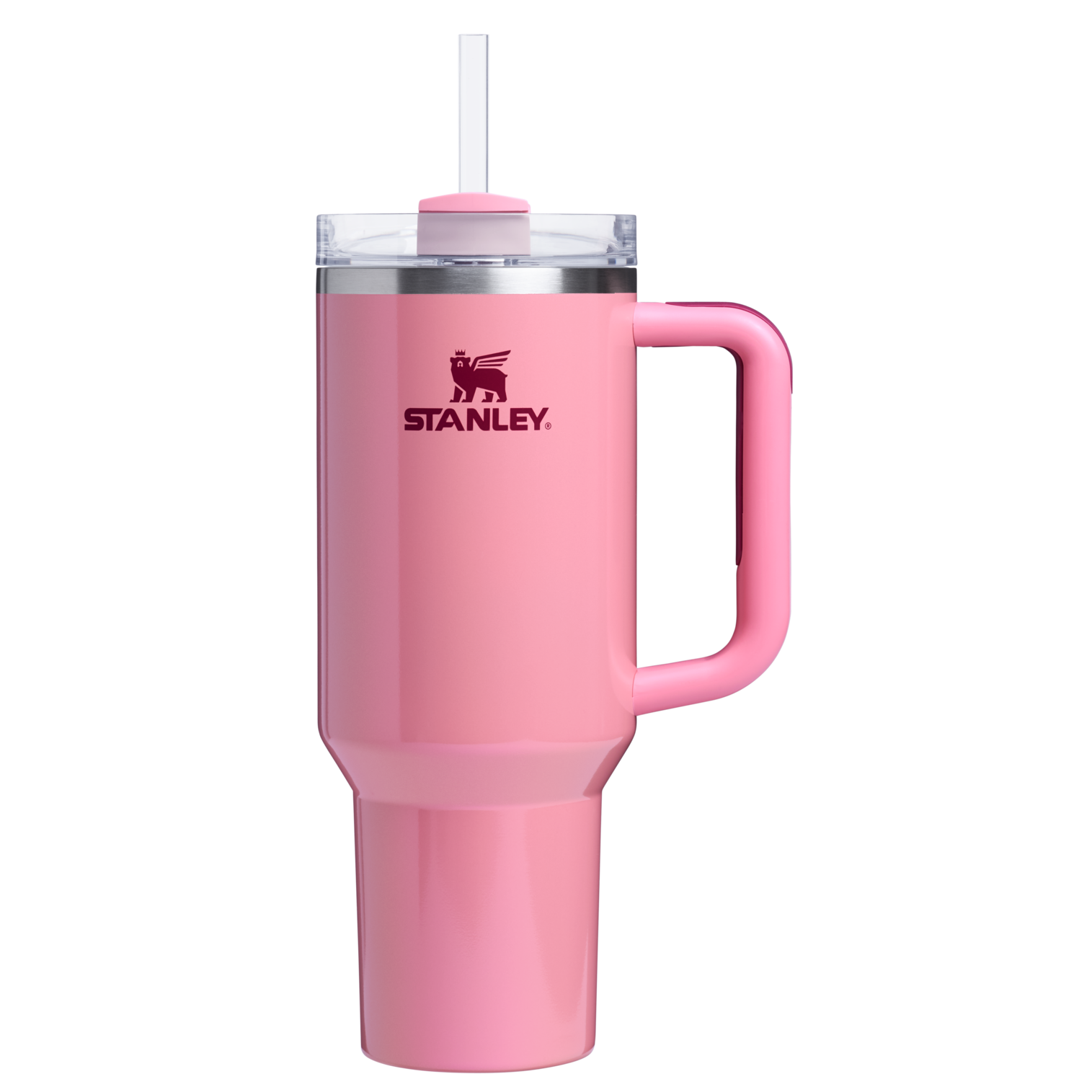 The Stanley x Whole Foods Quencher H2.O FlowState Tumbler 40OZ Cup In Winter Berry Shimmer Pink