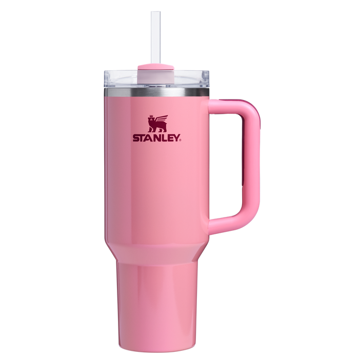 The Stanley x Whole Foods Quencher H2.O FlowState Tumbler 40OZ Cup In Winter Berry Shimmer Pink