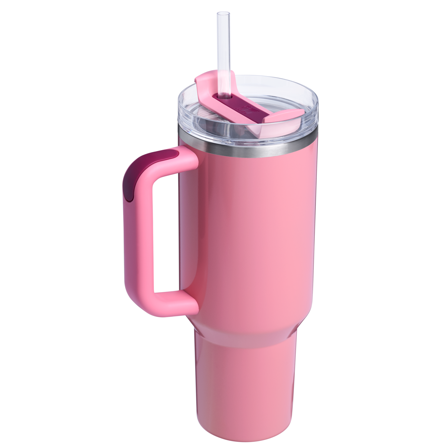 The Stanley x Whole Foods Quencher H2.O FlowState Tumbler 40OZ Cup In Winter Berry Shimmer Pink