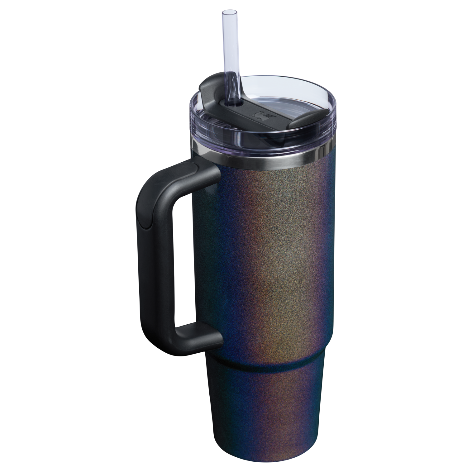 The Stanley Quencher H2.O FlowState Tumbler 30 Oz Cup In  Midnight Glitz