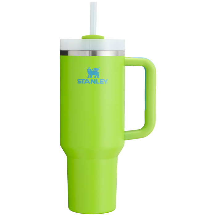 Stanley Quencher H2.O FlowState Insulated Tumbler 40OZ Cup In Bright Lime Green