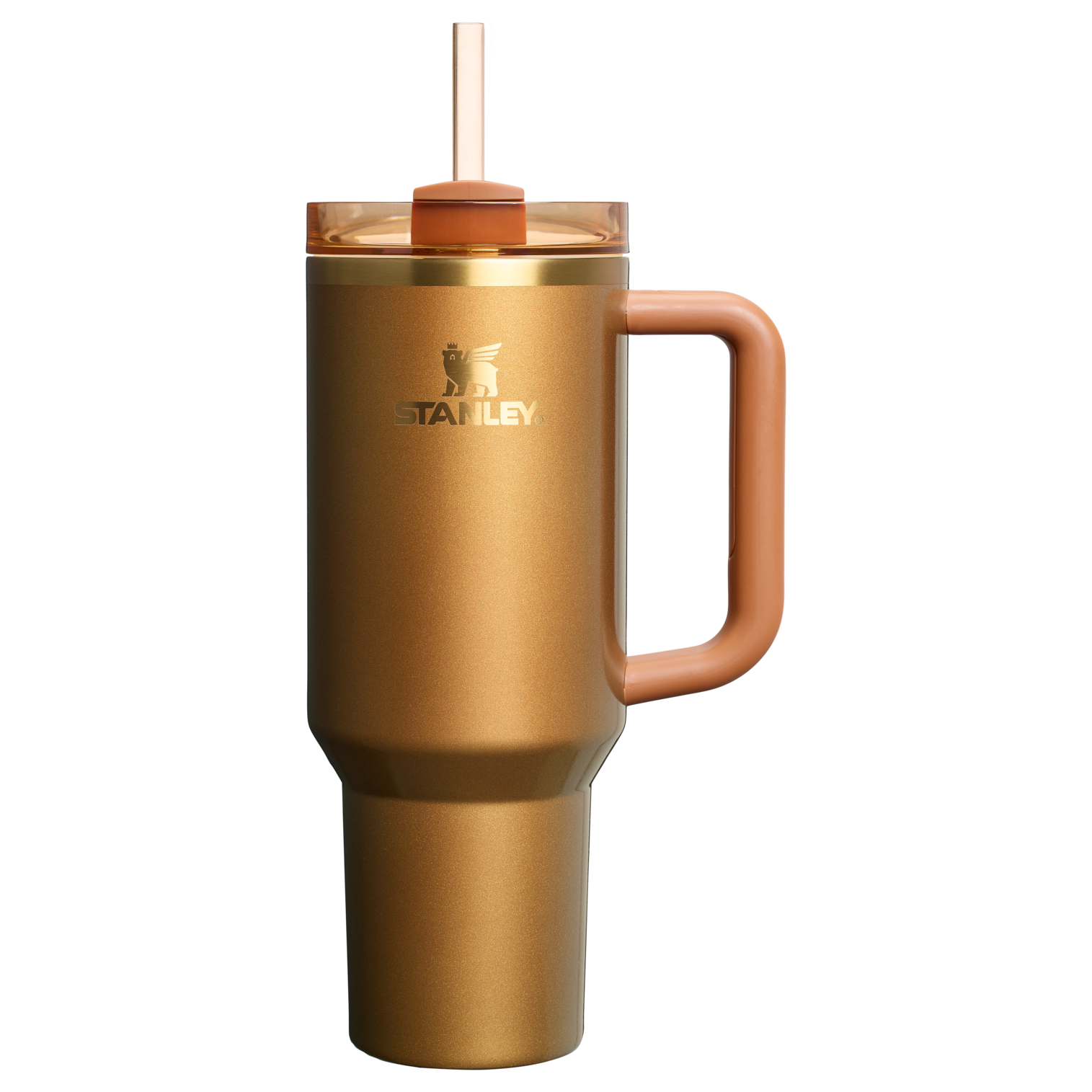 The Stanley Quencher H2.O FlowState Tumbler 40 OZ Cup In Copper Tinsel