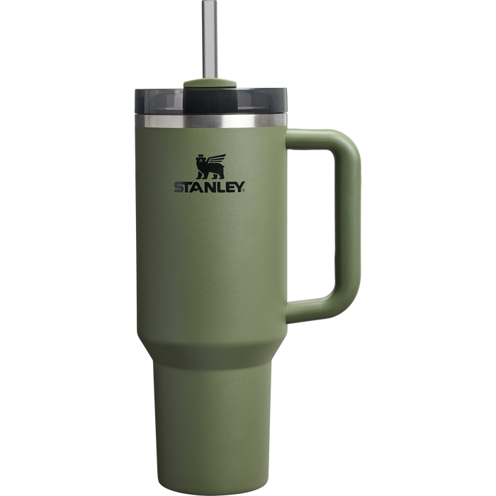 Stanley Quencher H2.O FlowState Tumbler Cup 40 OZ In Dried Pine Green