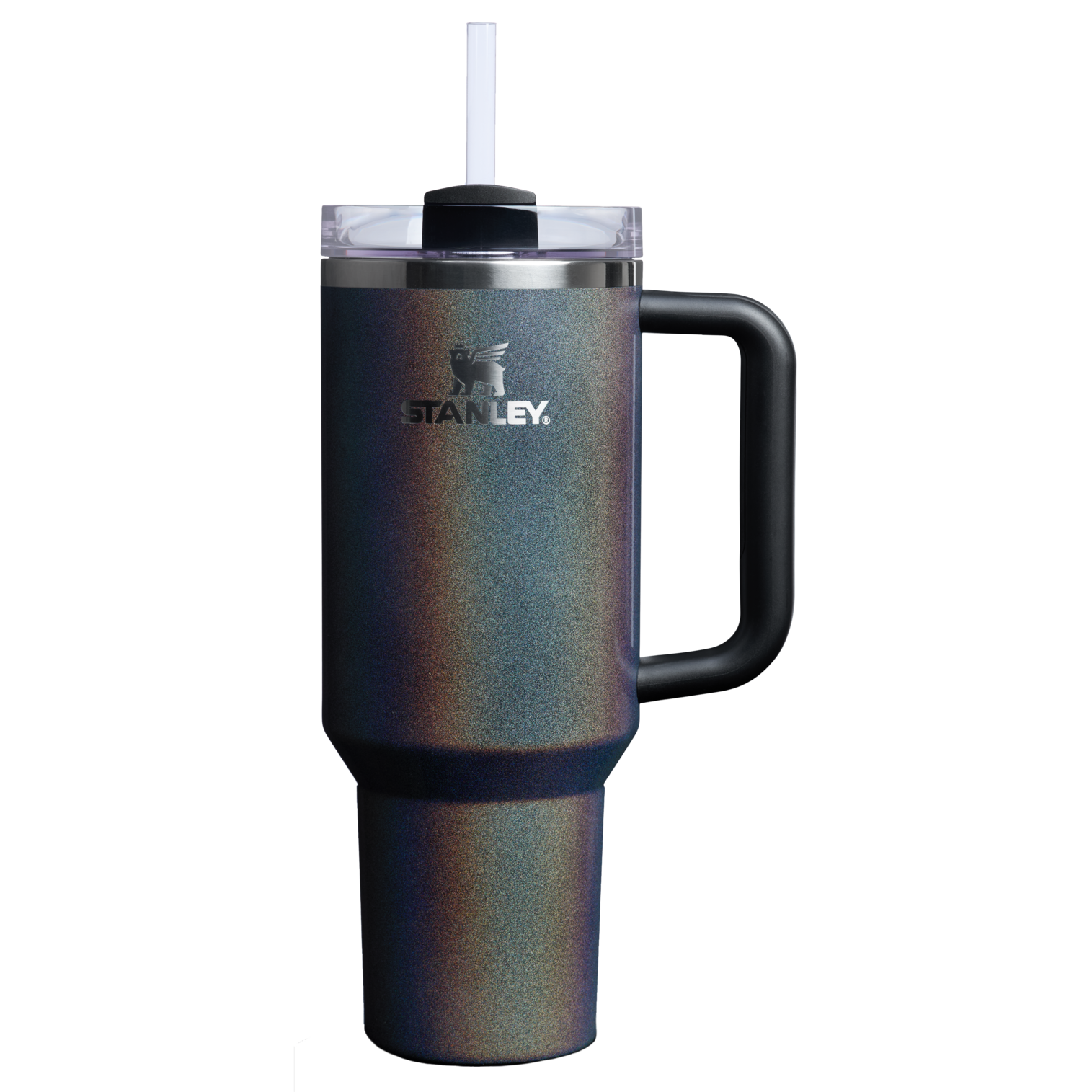 The Stanley Quencher H2.O FlowState Tumbler 40 Oz Cup In  Midnight Glitz