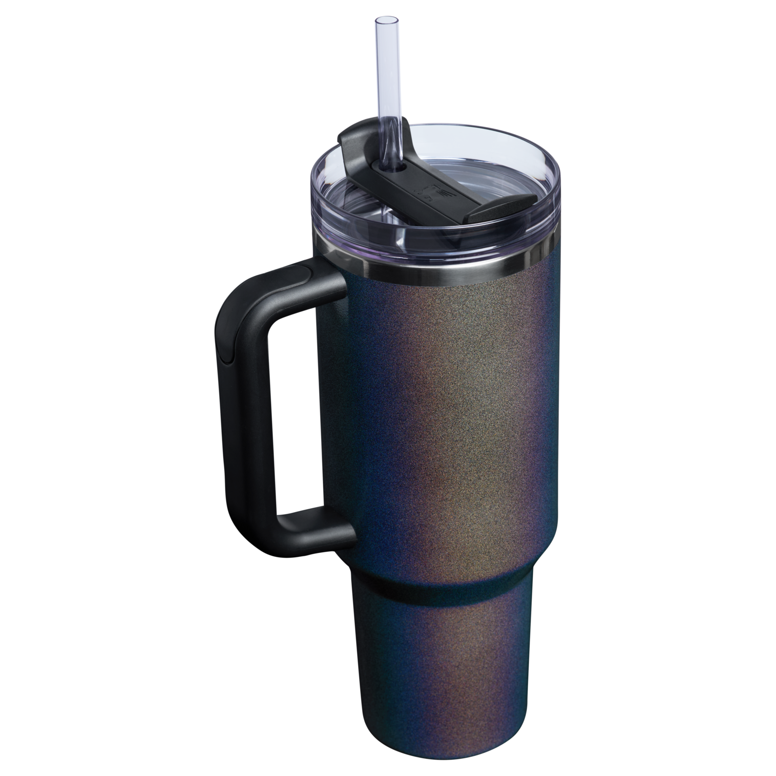 The Stanley Quencher H2.O FlowState Tumbler 40 Oz Cup In  Midnight Glitz