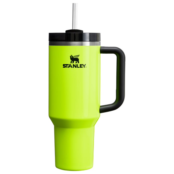 The Stanley Quencher H2.O FlowState Tumbler 40OZ Cup In Neon Yellow