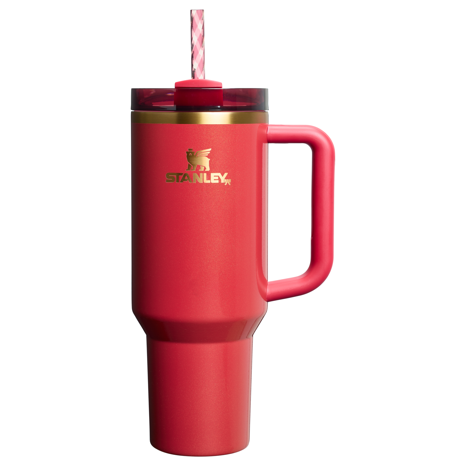 The Stanley Quencher H2.O FlowState Tumbler 40 OZ Cup In Scarlet Tinsel