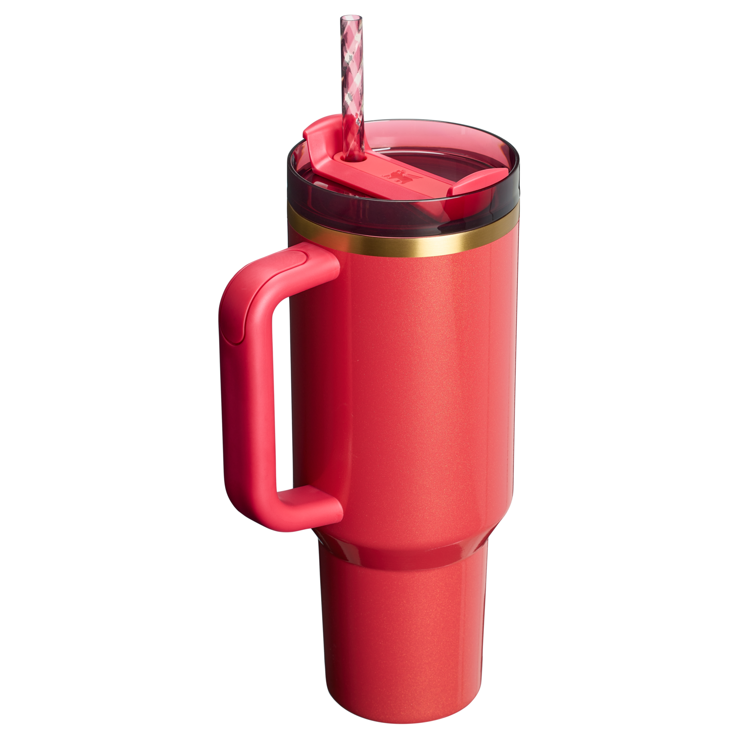 The Stanley Quencher H2.O FlowState Tumbler 40 OZ Cup In Scarlet Tinsel