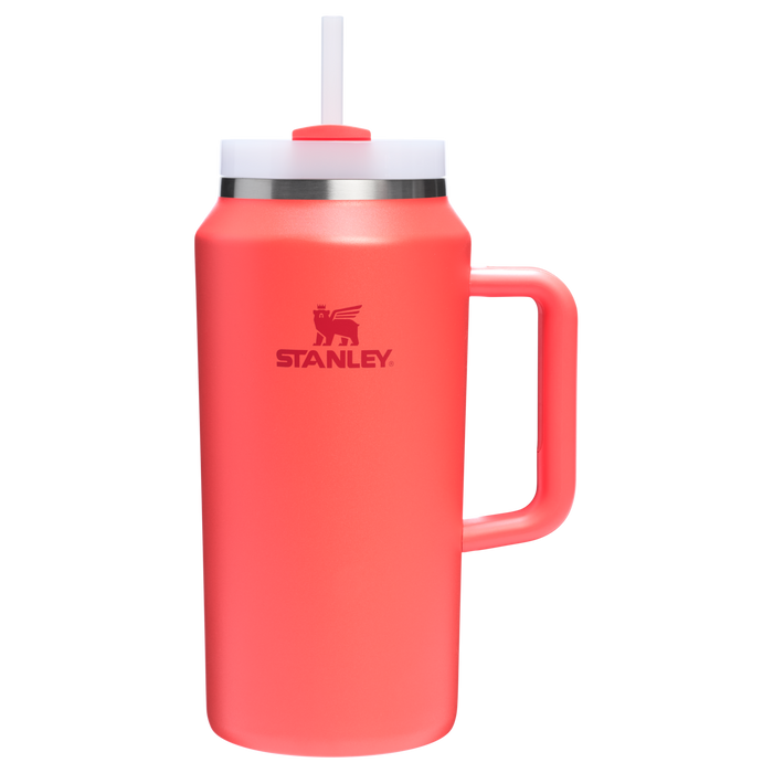 Stanley 64 oz Quencher H2.O FlowState Insulated Tumbler In Hot Coral Red