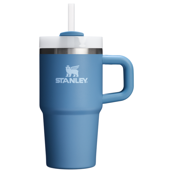 The Quencher H2.O 20 oz FlowState Tumbler with handle and straw in Indigo Blue