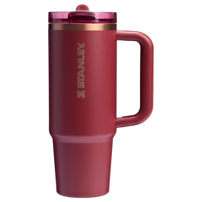 The Stanley Quencher ProTour Flip Straw Tumbler 30OZ Cup In Gilded Pomegranate Red