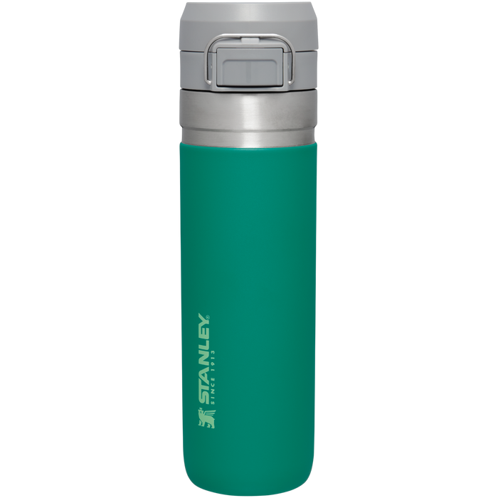 The 24 OZ Stanley GO Quick Flip Water Bottle in Alpine Green