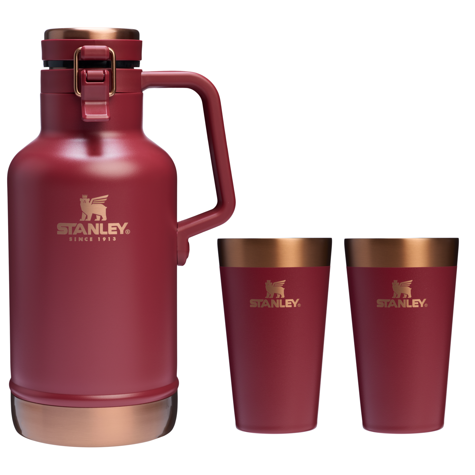 The Stanley Stay Chill Growler Set In Gilded Pomegranate Red