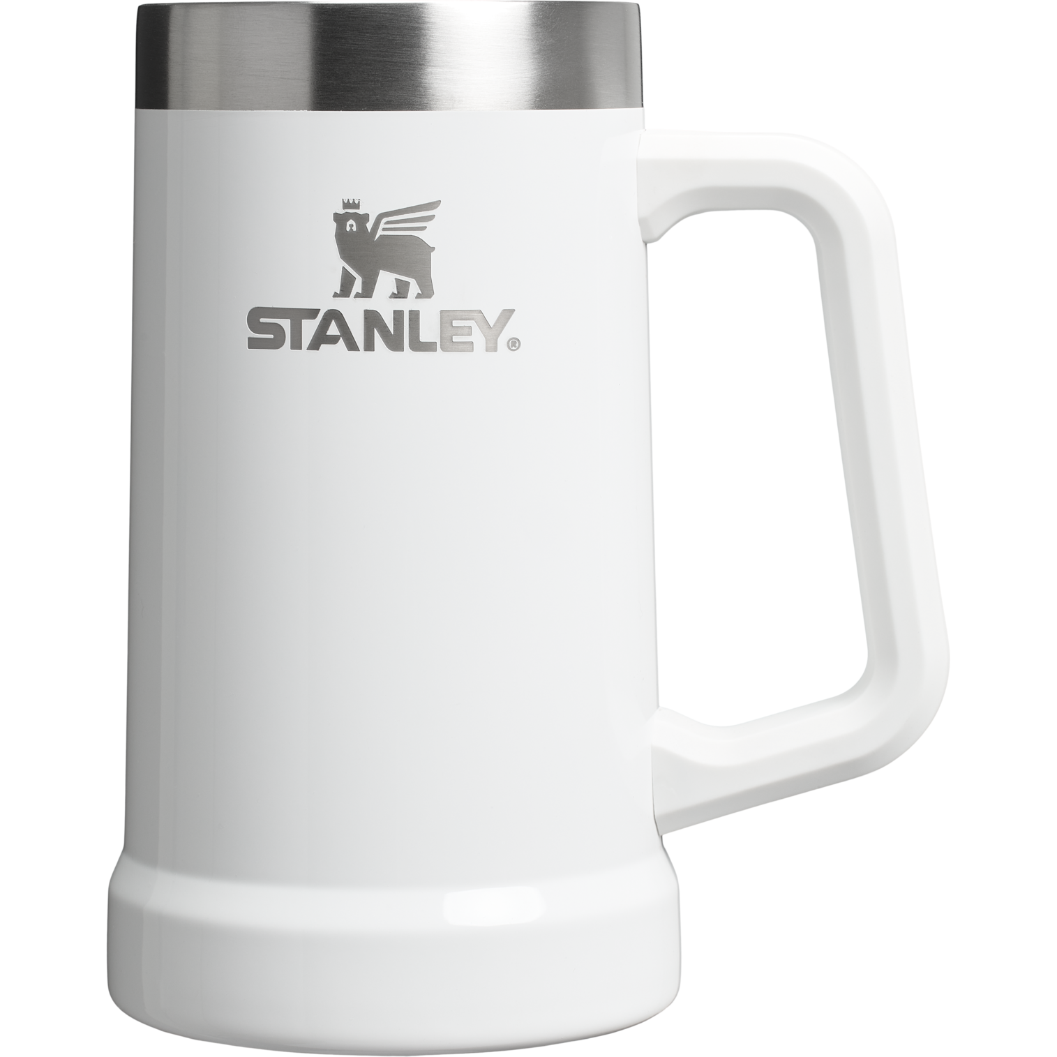 Stanley Bottle Opener Insulated Beer Stein 24OZ In Frost Gloss White