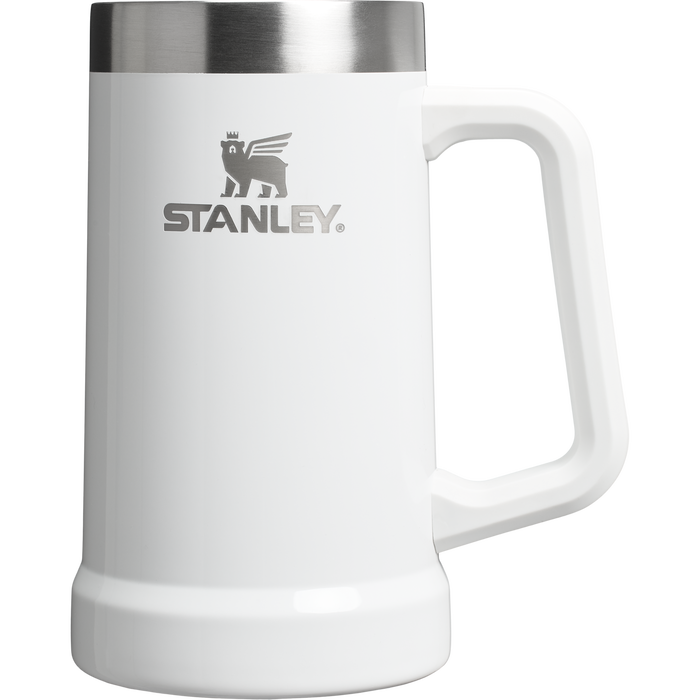 Stanley Bottle Opener Insulated Beer Stein 24OZ In Frost Gloss White