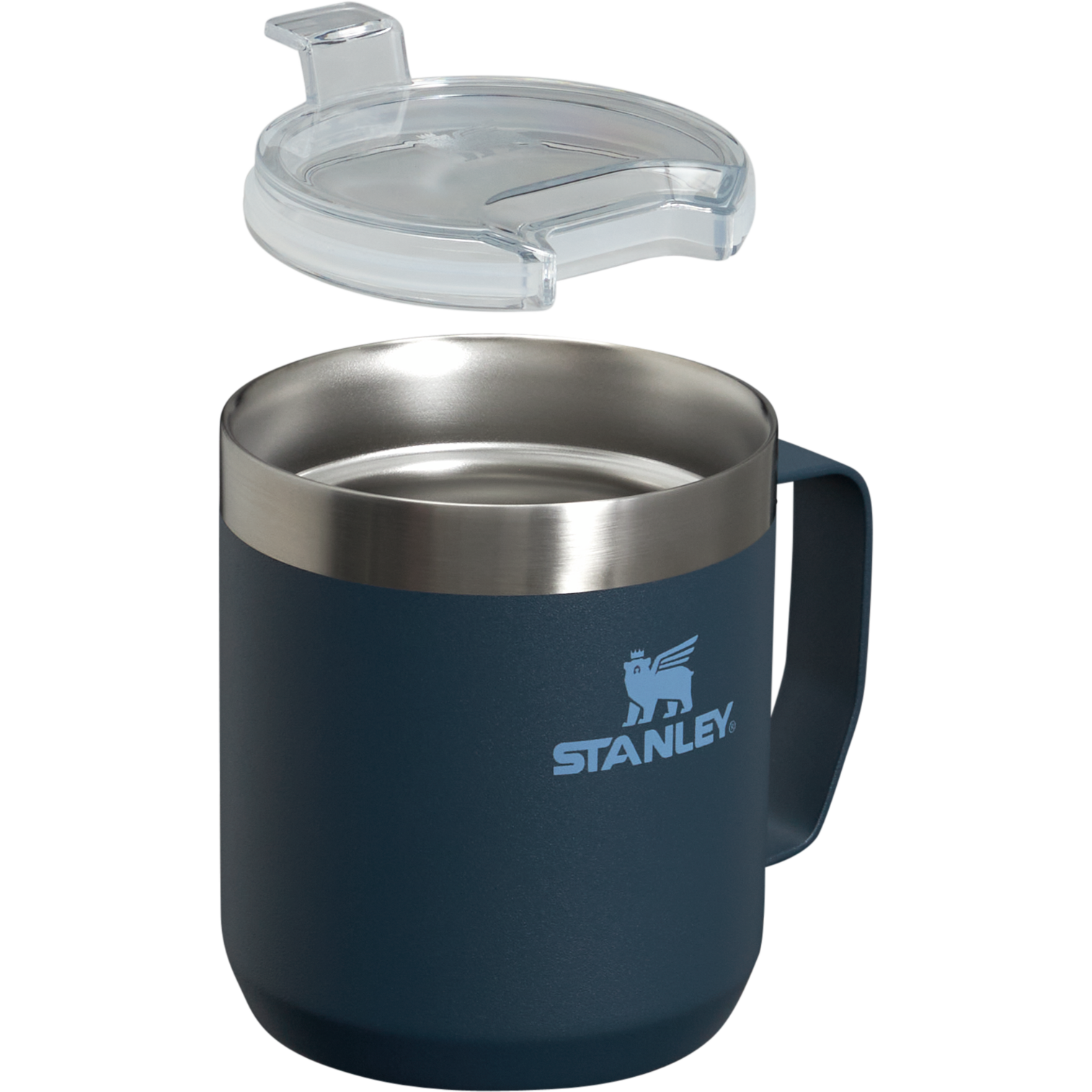 The Stanley Stay-Hot Camp Insulated Mug 12OZ In Navy Blue