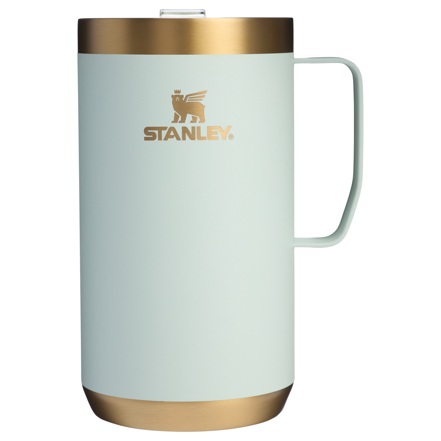 The Stanley Stay Hot Camp Insulated Mug 24 OZ In Gilded Celadon