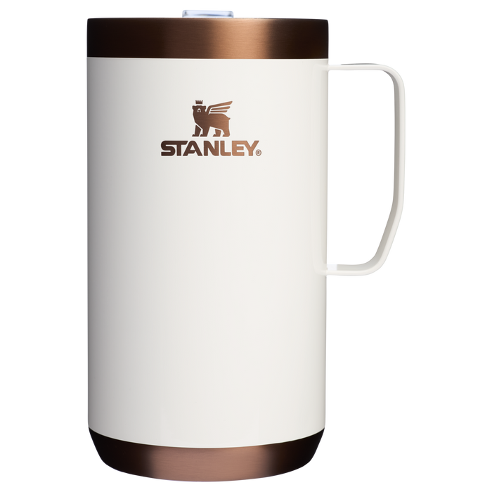  The Stanley Stay-Hot Insulated Camp Mug 24 OZ In Gilded Marshmallow White