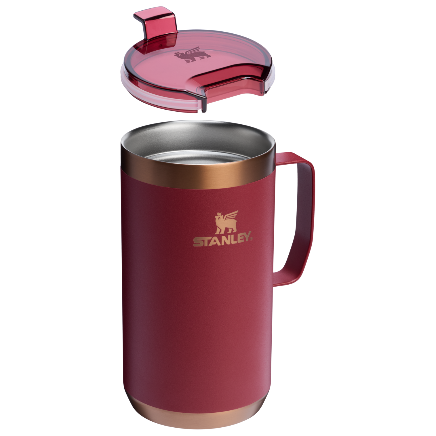 The Stay-Hot Camp Mug 24 OZ Cup In Gilded Pomegranate Red