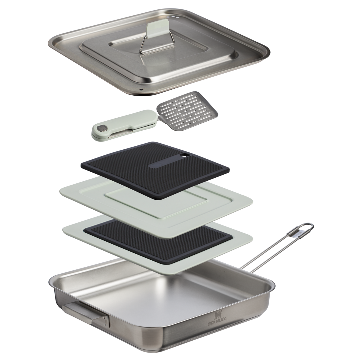 The Wildfare Pro Square Pan Cookset 5-piece set | 2 QT