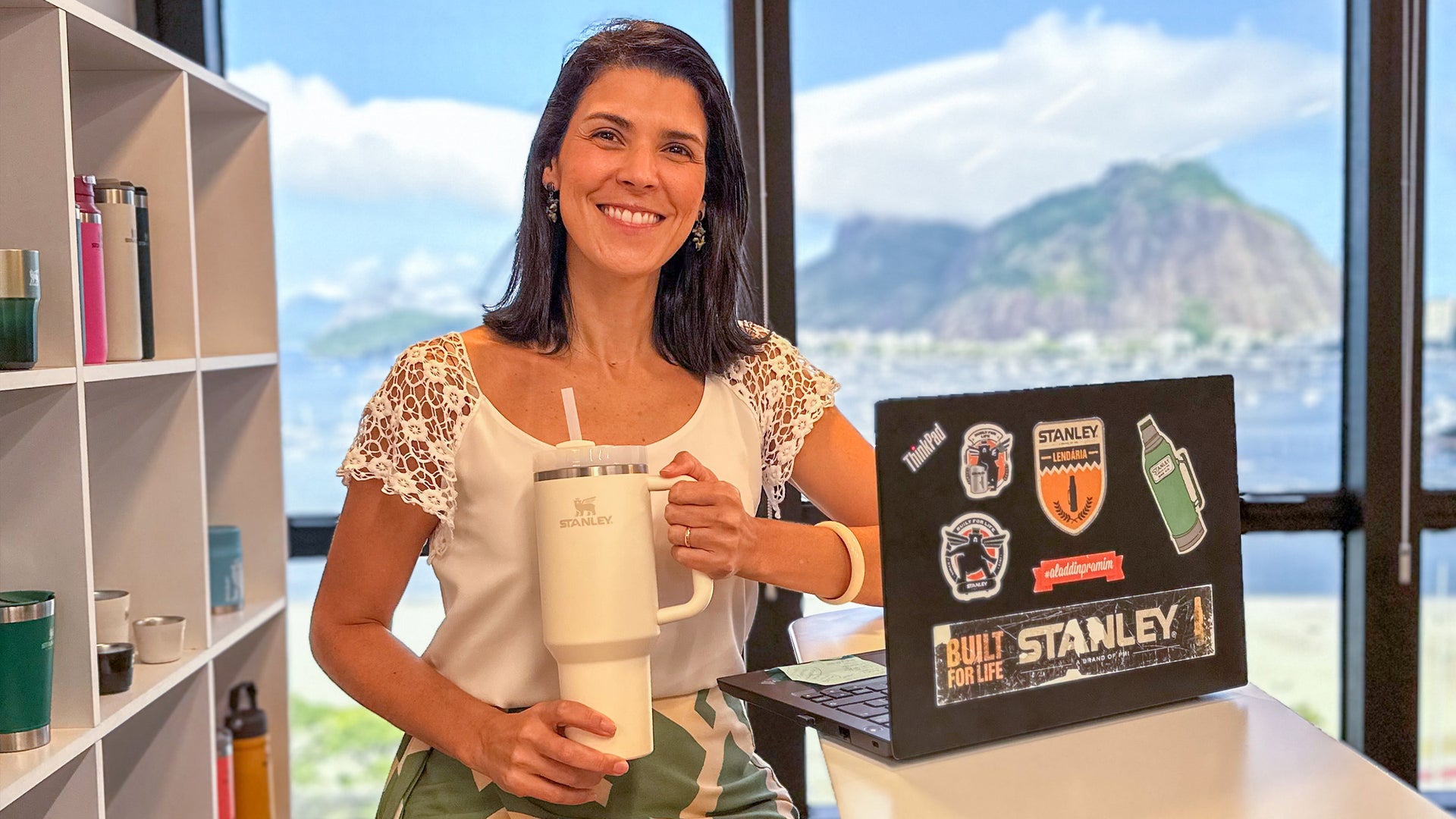 Bianca Gois Holding A Stanley Cup