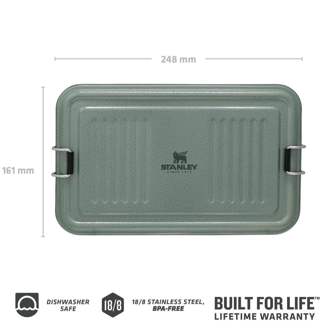 Logo Branded Stanley Drinkware 1 Qt Legendary Classic Bottle/10 Qt Classic  Lunchbox Combo, Hammertone Green -  | Containers